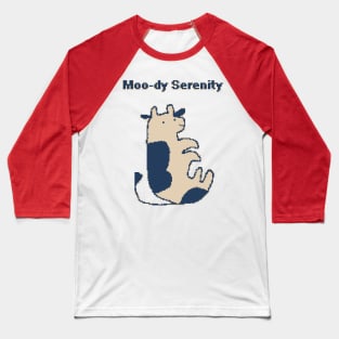 Moo-dy Serenity - 1bit Pixelart Baseball T-Shirt